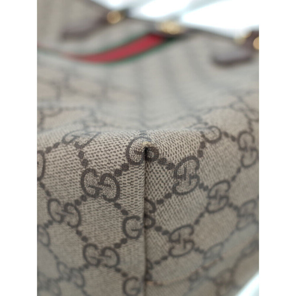 GUCCI Ophidia Supreme GG Tote Shoulder Bag Brown - Picture 7 of 9